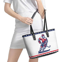 United States Hockey Leather Tote Bag Go Champions USA