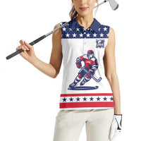 Custom United States Hockey Women Sleeveless Polo Shirt Go Champions USA