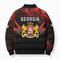 Georgia Coat Of Arms Bomber Puffer Jacket Saint George And The Dragon