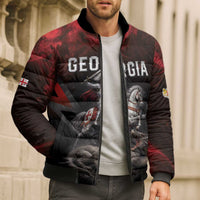 Georgia Coat Of Arms Bomber Puffer Jacket Saint George And The Dragon