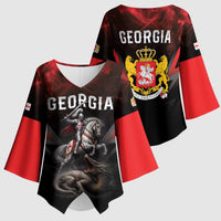 Georgia Coat Of Arms Kimono Sleeve Blouse Saint George And The Dragon