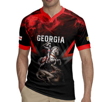 Georgia Coat Of Arms Rugby Jersey Saint George And The Dragon