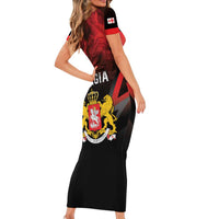 Georgia Coat Of Arms Short Sleeve Bodycon Dress Saint George And The Dragon