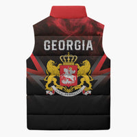 Georgia Coat Of Arms Sleeveless Puffer Jacket Saint George And The Dragon