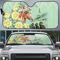 Kentucky Horse Racing Auto Sun Shade Rose Diamond Pattern Mint