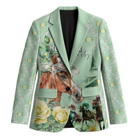 Personalized Kentucky Horse Racing Blazer Rose Diamond Pattern Mint