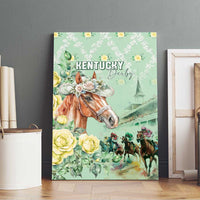 Kentucky Horse Racing Canvas Wall Art Rose Diamond Pattern Mint