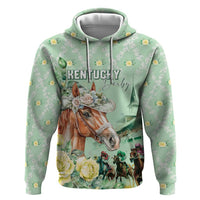 Personalized Kentucky Horse Racing Hoodie Rose Diamond Pattern Mint