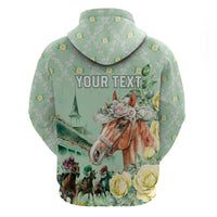 Personalized Kentucky Horse Racing Hoodie Rose Diamond Pattern Mint