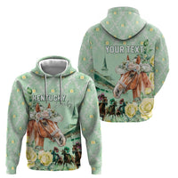 Personalized Kentucky Horse Racing Hoodie Rose Diamond Pattern Mint