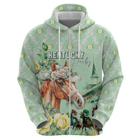 Personalized Kentucky Horse Racing Hoodie Rose Diamond Pattern Mint