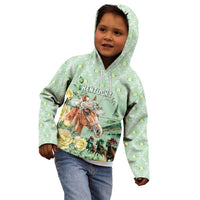 Personalized Kentucky Horse Racing Kid Hoodie Rose Diamond Pattern Mint