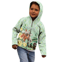 Personalized Kentucky Horse Racing Kid Hoodie Rose Diamond Pattern Mint