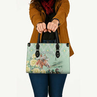 Kentucky Horse Racing Leather Bag Rose Diamond Pattern Mint