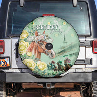 Kentucky Horse Racing Spare Tire Cover Rose Diamond Pattern Mint