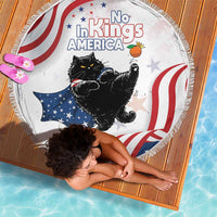 Funny Cat No Kings Beach Blanket Rejecting Kings Since 1776 - Wonder Print Shop