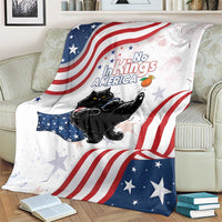 Funny Cat No Kings Blanket Rejecting Kings Since 1776 - Wonder Print Shop