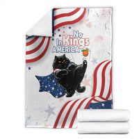 Funny Cat No Kings Blanket Rejecting Kings Since 1776 - Wonder Print Shop
