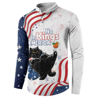 Funny Cat No Kings Button Sweatshirt Rejecting Kings Since 1776 - Wonder Print Shop