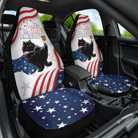 Funny Cat No Kings Car Seat Cover Rejecting Kings Since 1776 - Wonder Print Shop