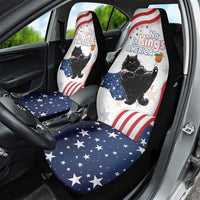 Funny Cat No Kings Car Seat Cover Rejecting Kings Since 1776 - Wonder Print Shop