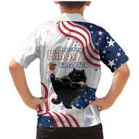 Funny Cat No Kings Family Matching Mermaid Dress and Hawaiian Shirt Rejecting Kings Since 1776 - Wonder Print Shop