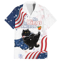 Funny Cat No Kings Family Matching Off Shoulder Maxi Dress and Hawaiian Shirt Rejecting Kings Since 1776 - Wonder Print Shop
