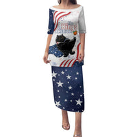 Funny Cat No Kings Family Matching Puletasi and Hawaiian Shirt Rejecting Kings Since 1776 - Wonder Print Shop