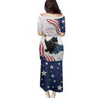Funny Cat No Kings Family Matching Puletasi and Hawaiian Shirt Rejecting Kings Since 1776 - Wonder Print Shop