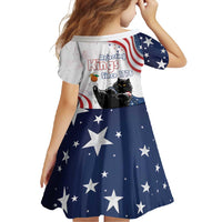 Funny Cat No Kings Family Matching Short Sleeve Bodycon Dress and Hawaiian Shirt Rejecting Kings Since 1776 - Wonder Print Shop