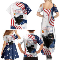 Funny Cat No Kings Family Matching Summer Maxi Dress and Hawaiian Shirt Rejecting Kings Since 1776 - Wonder Print Shop
