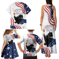 Funny Cat No Kings Family Matching Tank Maxi Dress and Hawaiian Shirt Rejecting Kings Since 1776 - Wonder Print Shop