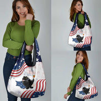 Funny Cat No Kings Grocery Bag Rejecting Kings Since 1776 - Wonder Print Shop