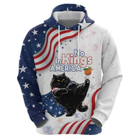 Funny Cat No Kings Hoodie Rejecting Kings Since 1776 - Wonder Print Shop