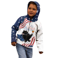 Funny Cat No Kings Kid Hoodie Rejecting Kings Since 1776 - Wonder Print Shop