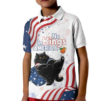 Funny Cat No Kings Kid Polo Shirt Rejecting Kings Since 1776 - Wonder Print Shop