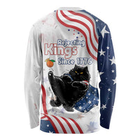 Funny Cat No Kings Long Sleeve Shirt Rejecting Kings Since 1776 - Wonder Print Shop
