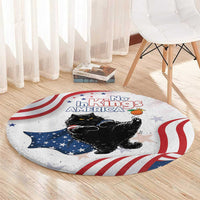 Funny Cat No Kings Round Carpet Rejecting Kings Since 1776 - Wonder Print Shop