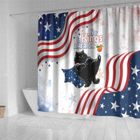 Funny Cat No Kings Shower Curtain Rejecting Kings Since 1776 - Wonder Print Shop