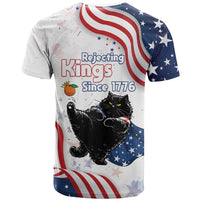 Funny Cat No Kings T Shirt Rejecting Kings Since 1776 - Wonder Print Shop