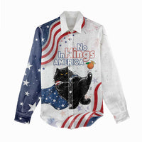 Funny Cat No Kings Women Casual Shirt Rejecting Kings Since 1776 - Wonder Print Shop