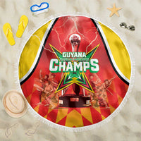 Guyana Cricket Beach Blanket Amazon Warriors Glorious Victory - Wonder Print Shop