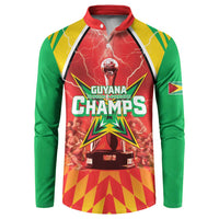 Custom Guyana Cricket Button Sweatshirt Amazon Warriors Glorious Victory - Wonder Print Shop