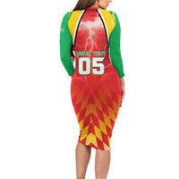 Custom Guyana Cricket Family Matching Long Sleeve Bodycon Dress and Hawaiian Shirt Amazon Warriors Glorious Victory - Wonder Print Shop