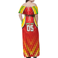 Custom Guyana Cricket Family Matching Off Shoulder Maxi Dress and Hawaiian Shirt Amazon Warriors Glorious Victory - Wonder Print Shop