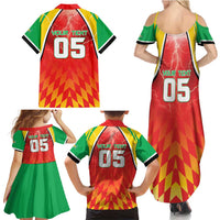 Custom Guyana Cricket Family Matching Summer Maxi Dress and Hawaiian Shirt Amazon Warriors Glorious Victory - Wonder Print Shop