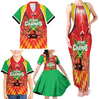 Custom Guyana Cricket Family Matching Tank Maxi Dress and Hawaiian Shirt Amazon Warriors Glorious Victory - Wonder Print Shop