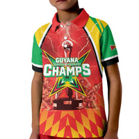 Custom Guyana Cricket Kid Polo Shirt Amazon Warriors Glorious Victory - Wonder Print Shop