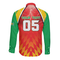 Custom Guyana Cricket Long Sleeve Button Shirt Amazon Warriors Glorious Victory - Wonder Print Shop