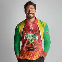 Custom Guyana Cricket Long Sleeve Polo Shirt Amazon Warriors Glorious Victory - Wonder Print Shop